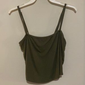 Forrest green crop top. Used.